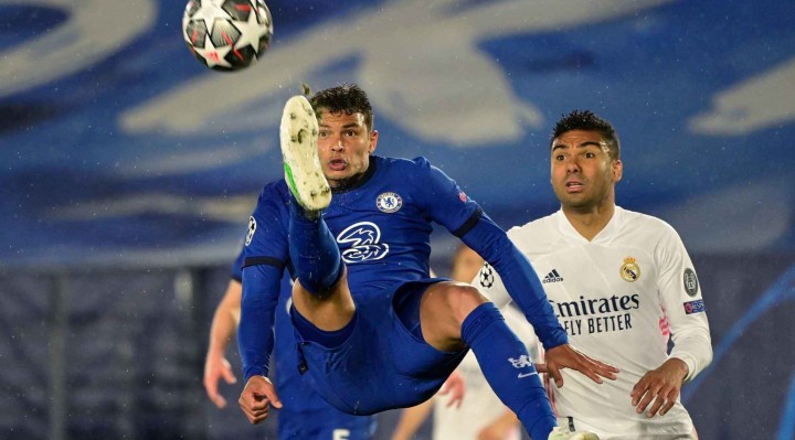 Os brasileiros Thiago Silva, do Chelsea, e Casemiro, do Real Madrid