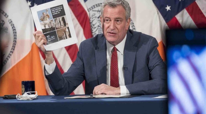 Prefeito de Nova York, Bill de Blasio.