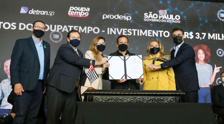 O governador do Estado de São Paulo João Doria durante anúncio do novo poupatempo para Votorantim