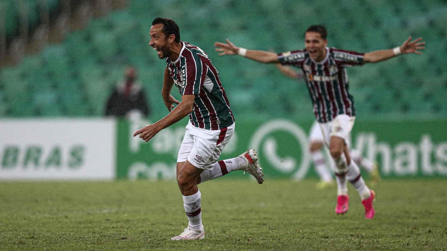 Nenê marcou o gol da vitória em seu 100º jogo pelo Tricolor.