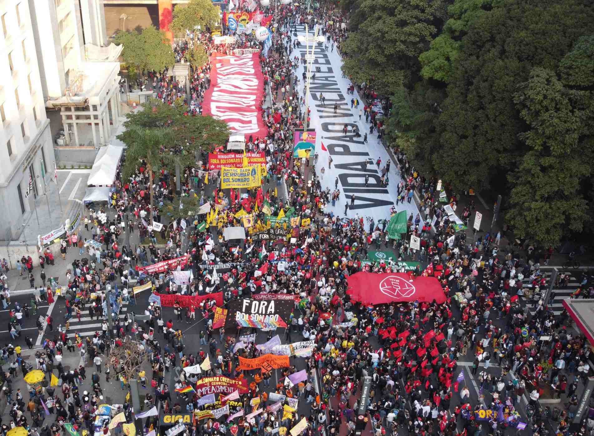 Manifestação na Avenida Paulista, na capital do Estado.