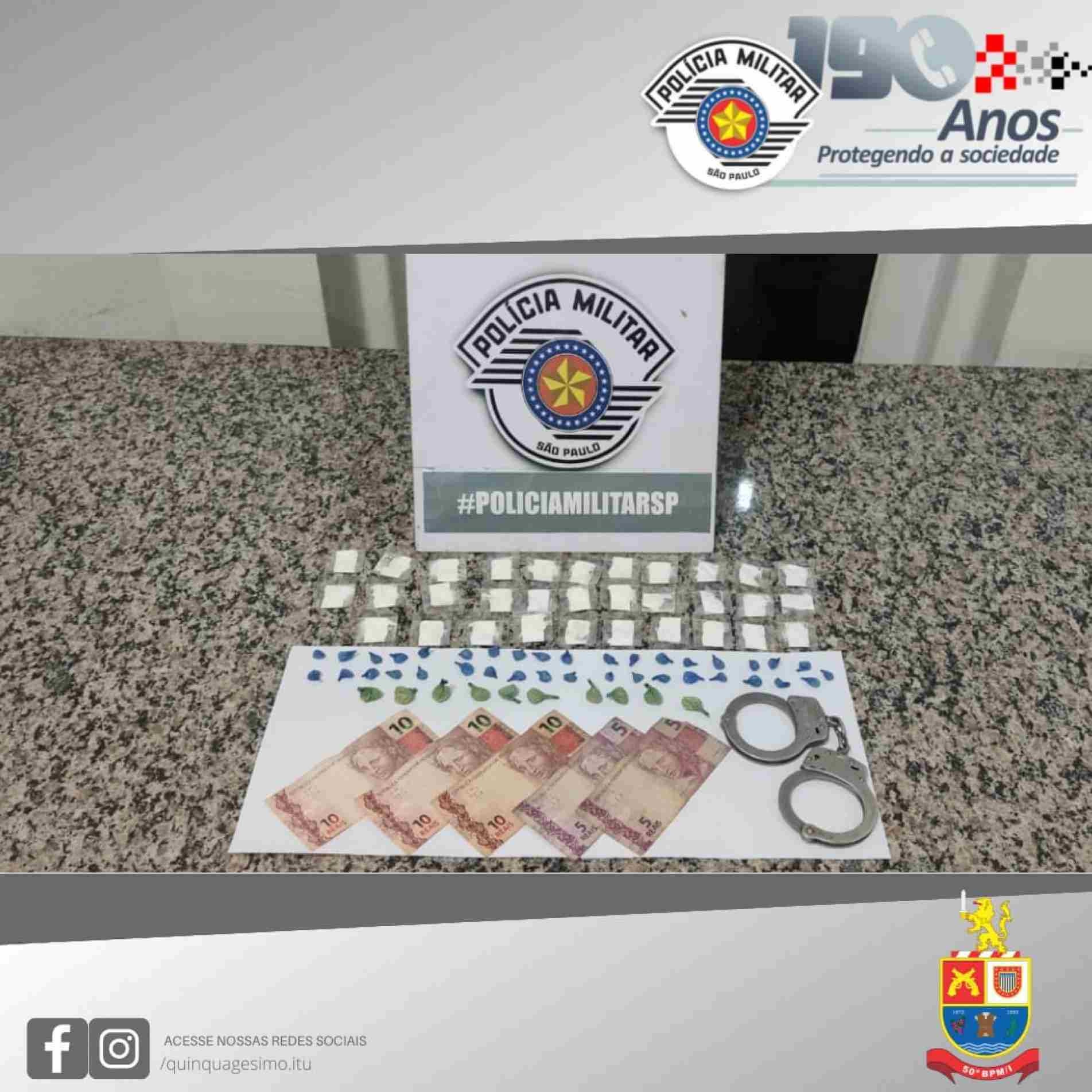 Cocaína e crack foram apreendidos