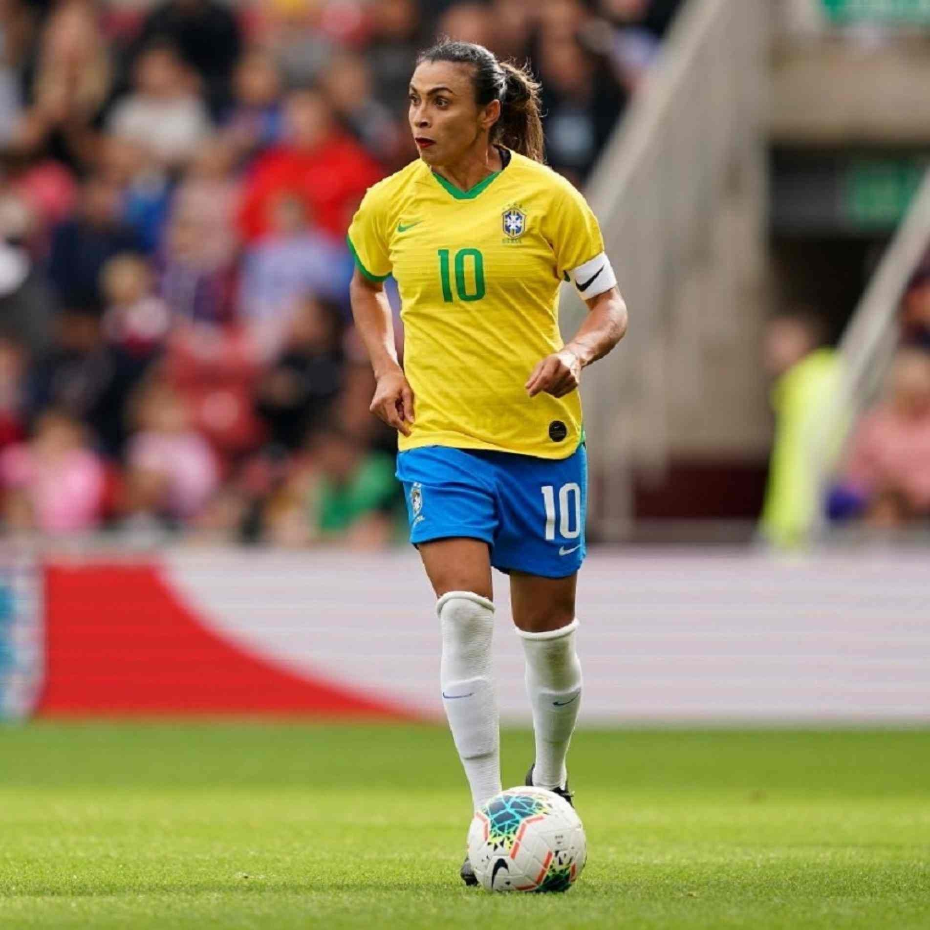 A jogadora Marta, esperança do Brasil nos Jogos Olímpicos.