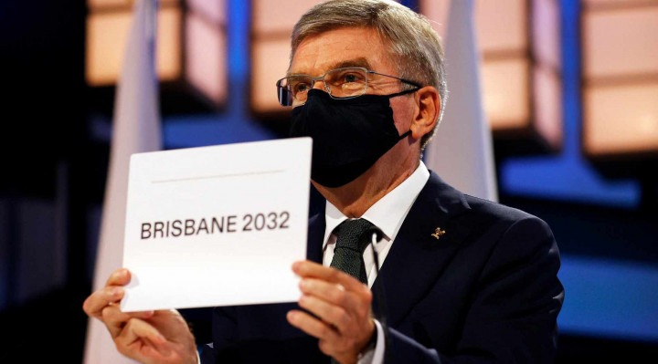 o presidente do COI, Thomas Bach, classificou como "irresistível" a candidatura de Brisbane para sediar a Olimpíada de 2032  