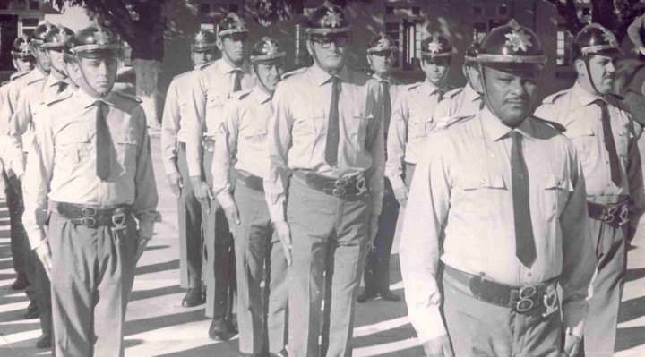 Parte da equipe dos Bombeiros de Sorocaba, em 1970.