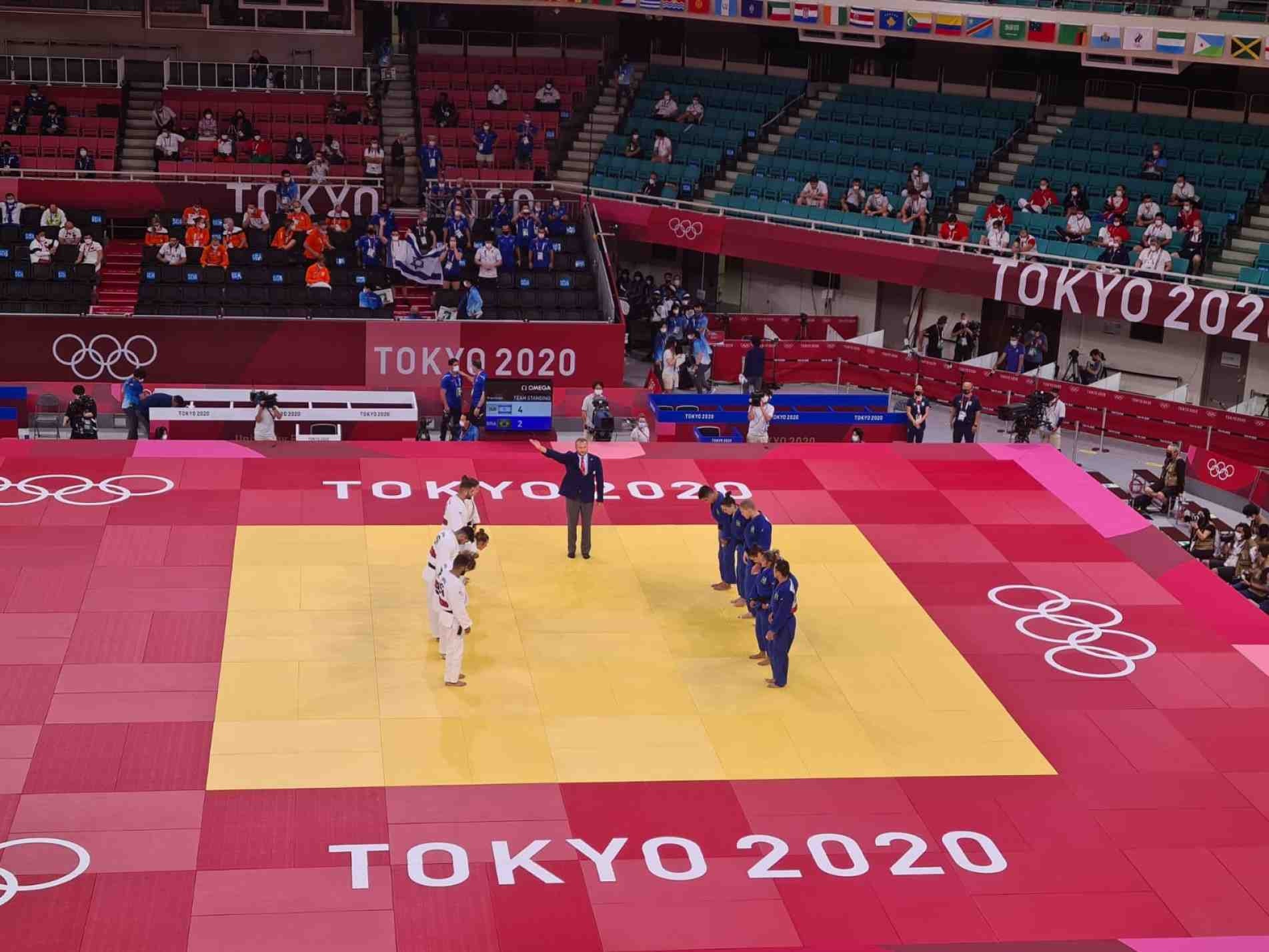 O Brasil se despediu de Tóquio com a sétima colocação na competição por equipes de judô