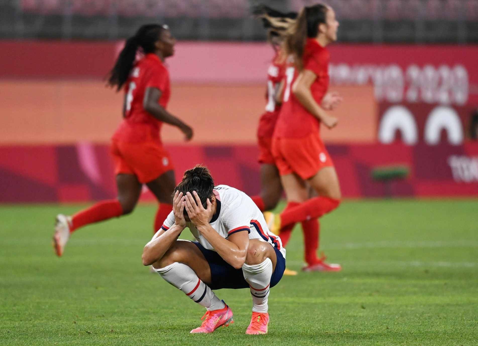 O Canadá venceu os Estados Unidos de Carli Lloyd (foto) e fará final contra a Suécia no futebol feminino