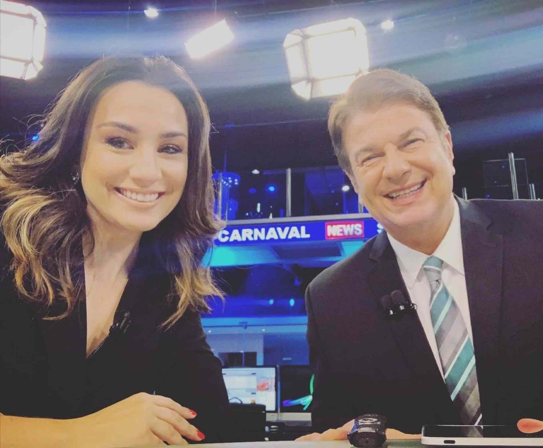 Millena Machado e Augusto Xavier, âncoras do Rede TV News