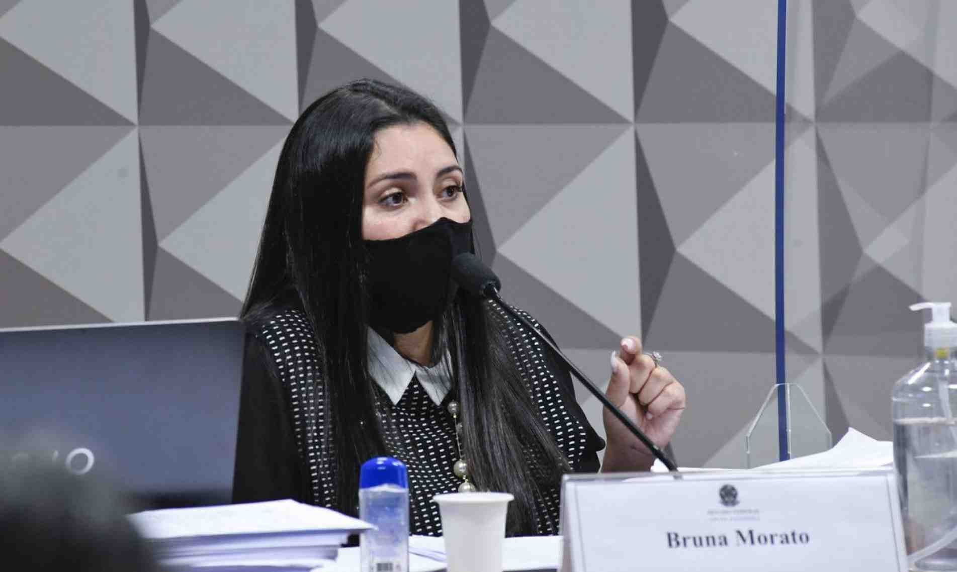 Bruna Morato prestou depoimento na CPI da Pandemia ontem.