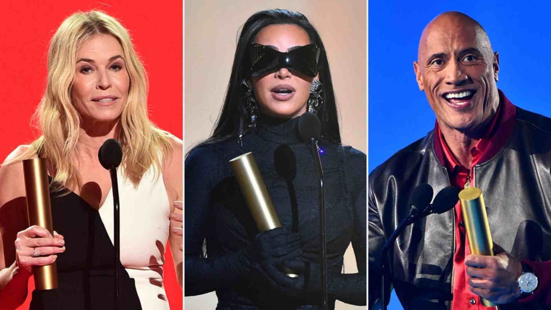 Chelsea Handler, Kim Kardashian West, e Dwayne Johnson no People's Choice Awards 2021