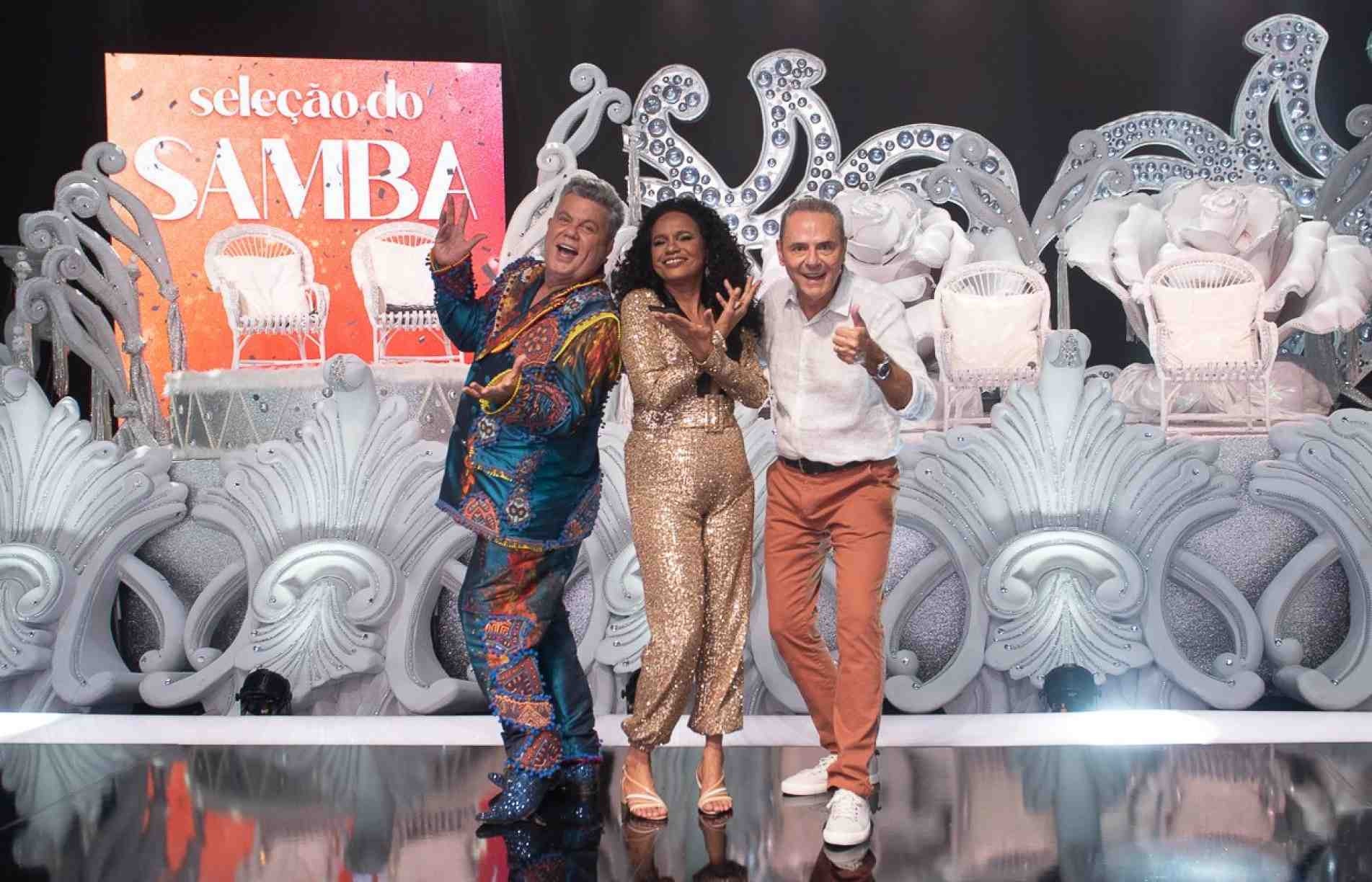 Milton Cunha, Teresa Cristina e Luis Roberto no recente 