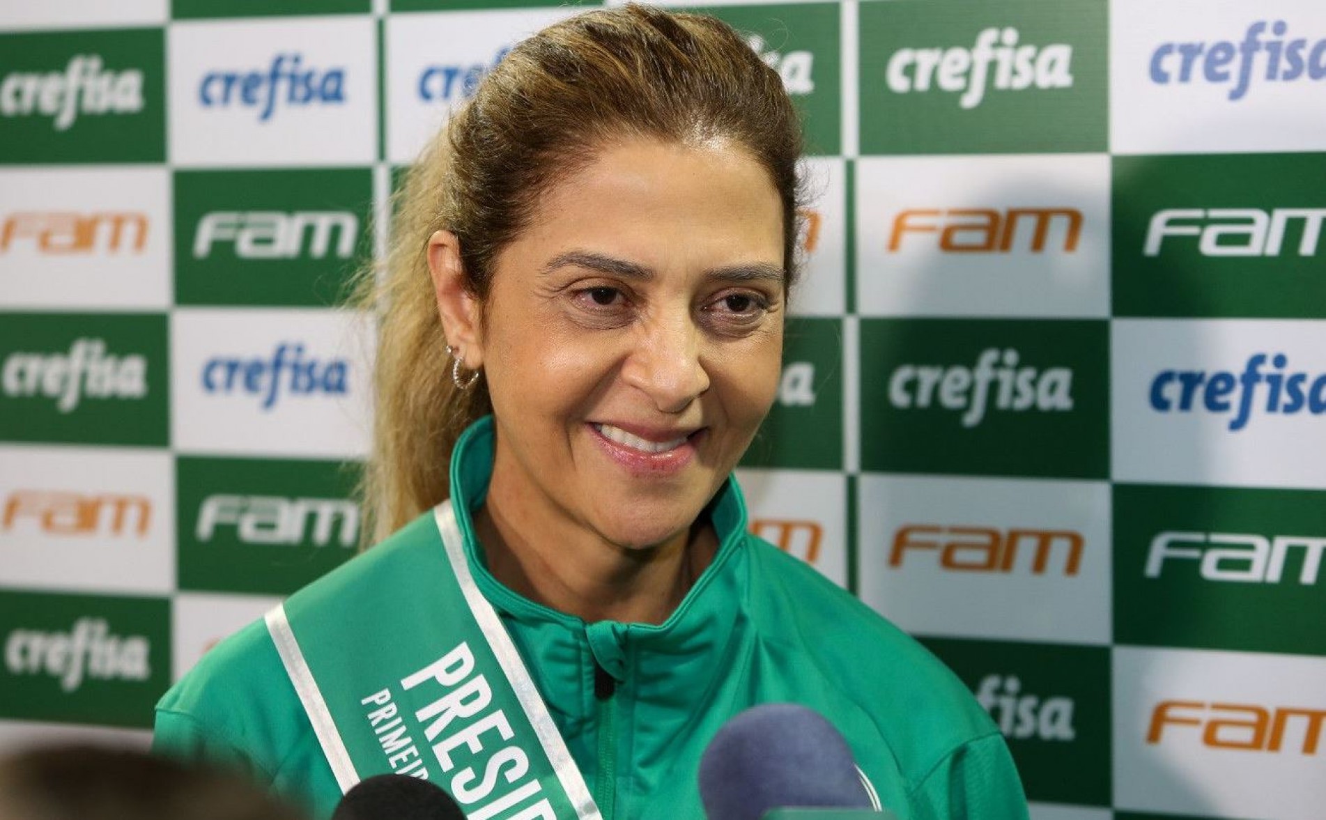 A nova presidente do Palmeiras, Leila Pereira.