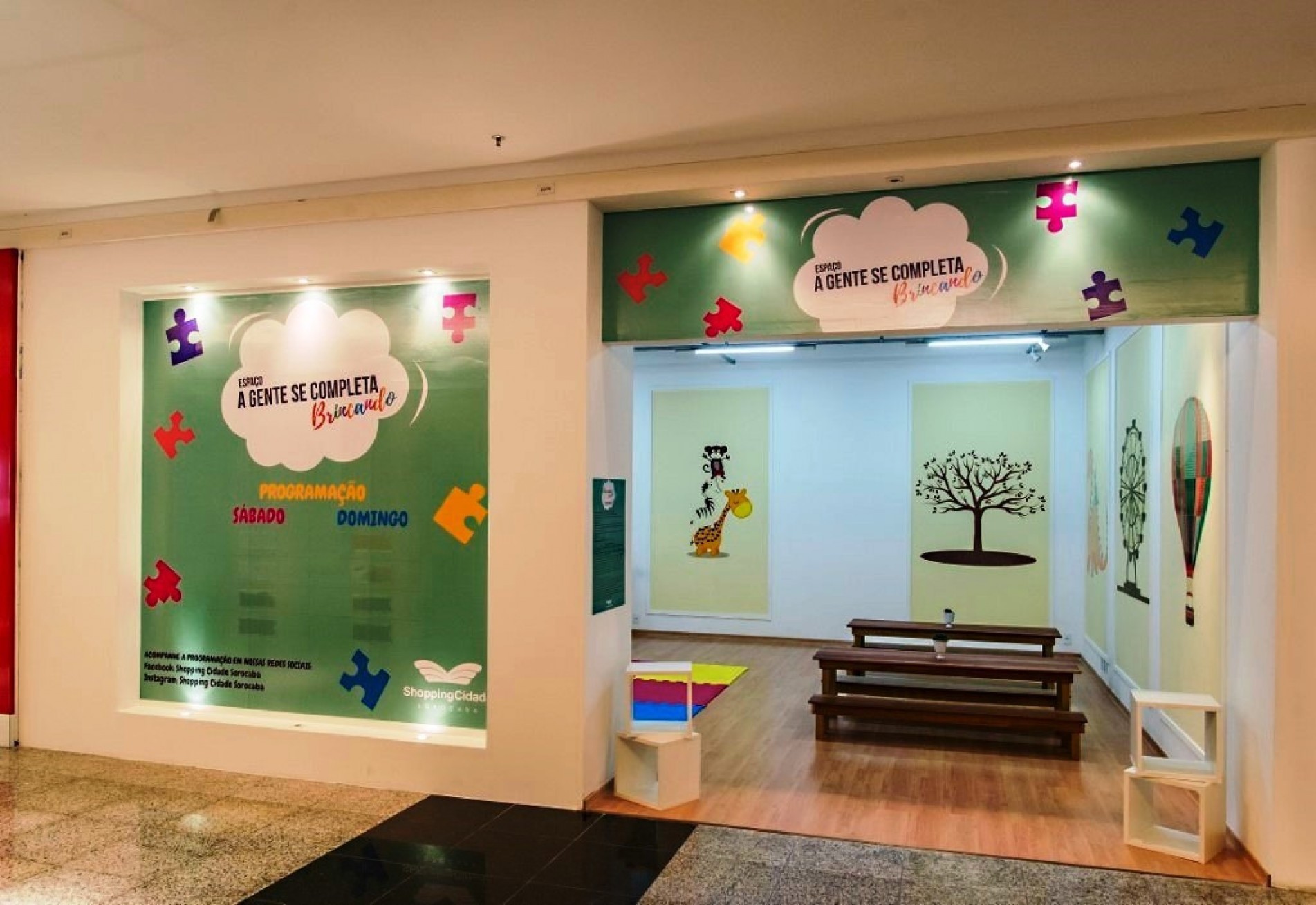 Shopping Cidade Sorocaba realiza primeira oficina infantil do ano com temática 'Jardim Encantado'.