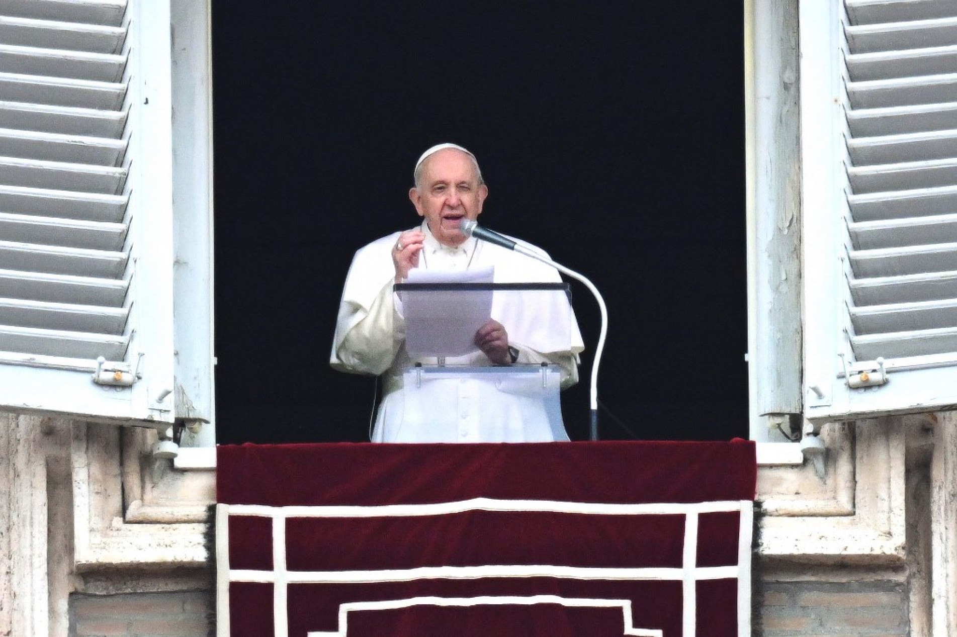 Papa Francisco fez a manifestação após a oração do Angelus