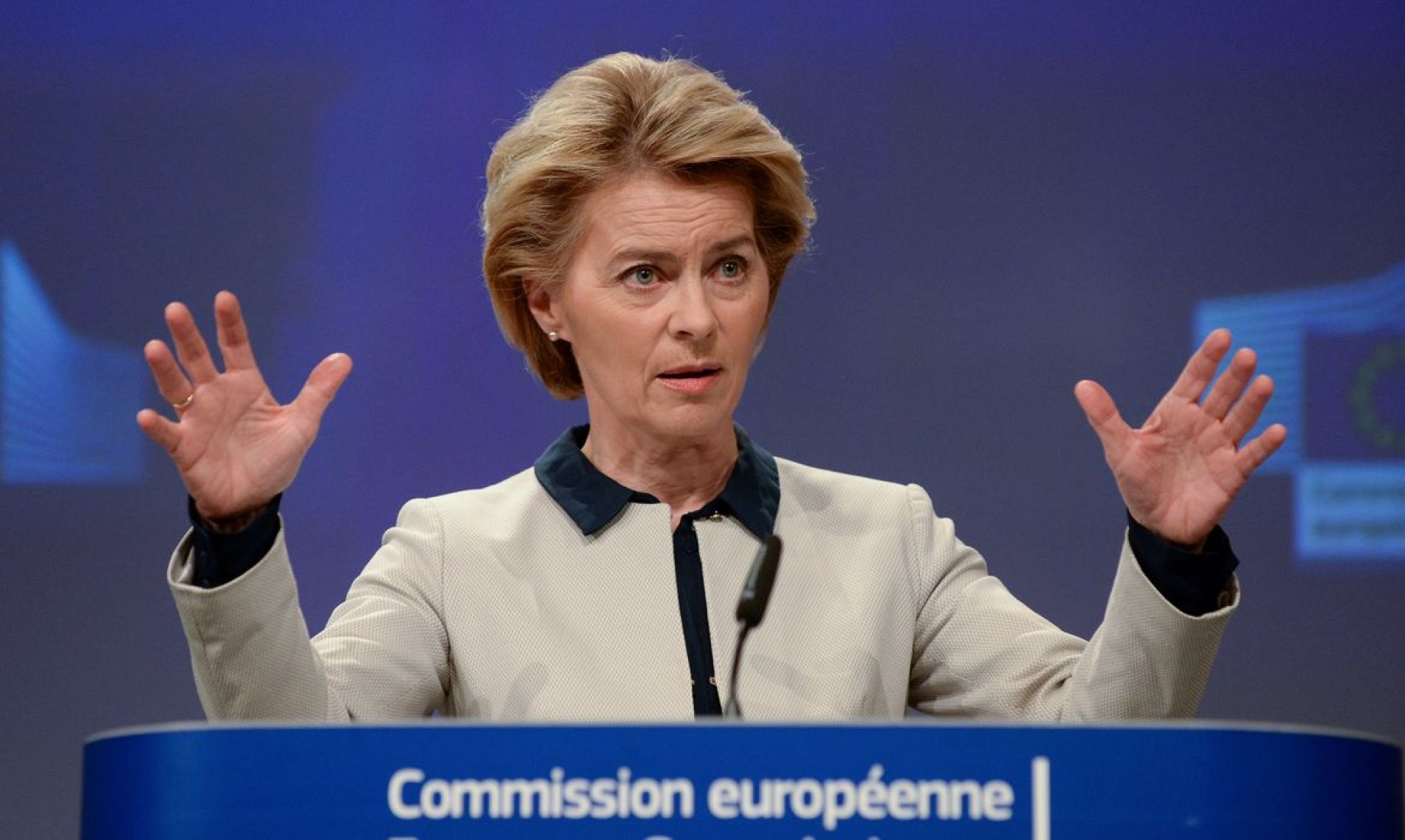 A presidenta da Comissão Europeia, Ursula von der Leyen.