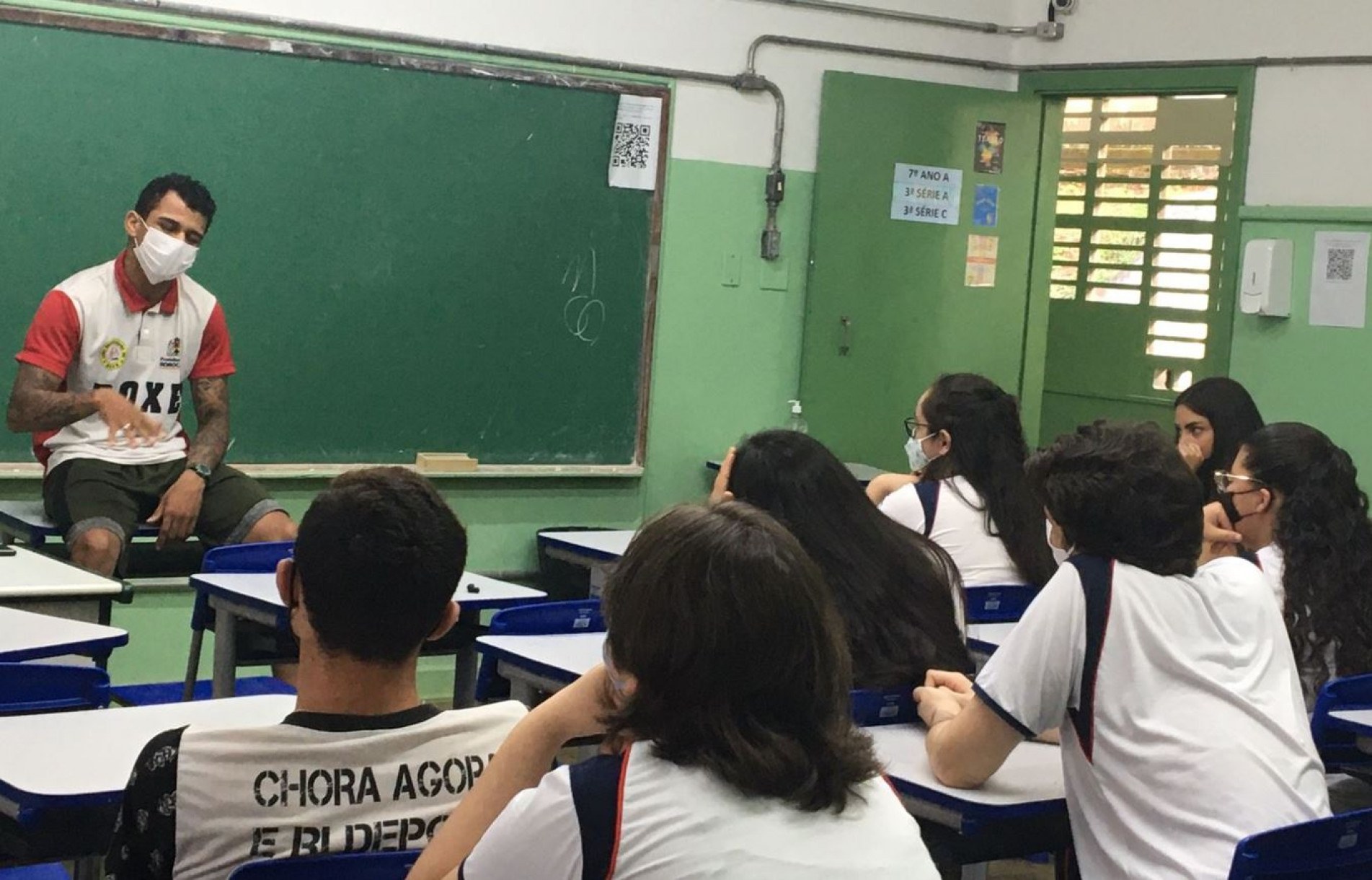 Alunos da EE Brigadeiro Tobias tiveram vivência esportiva.