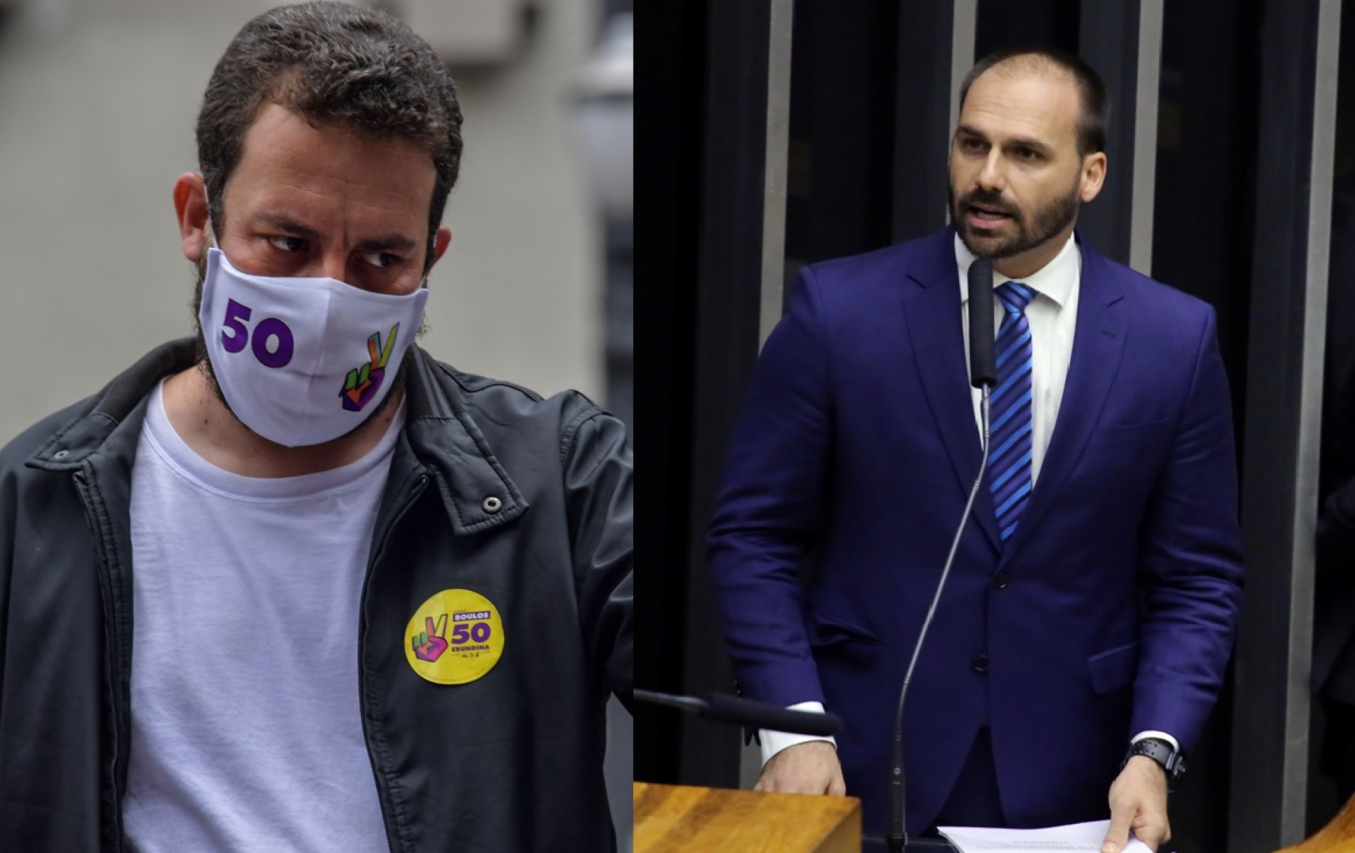 Guilherme Boulos e Eduardo Bolsonaro
