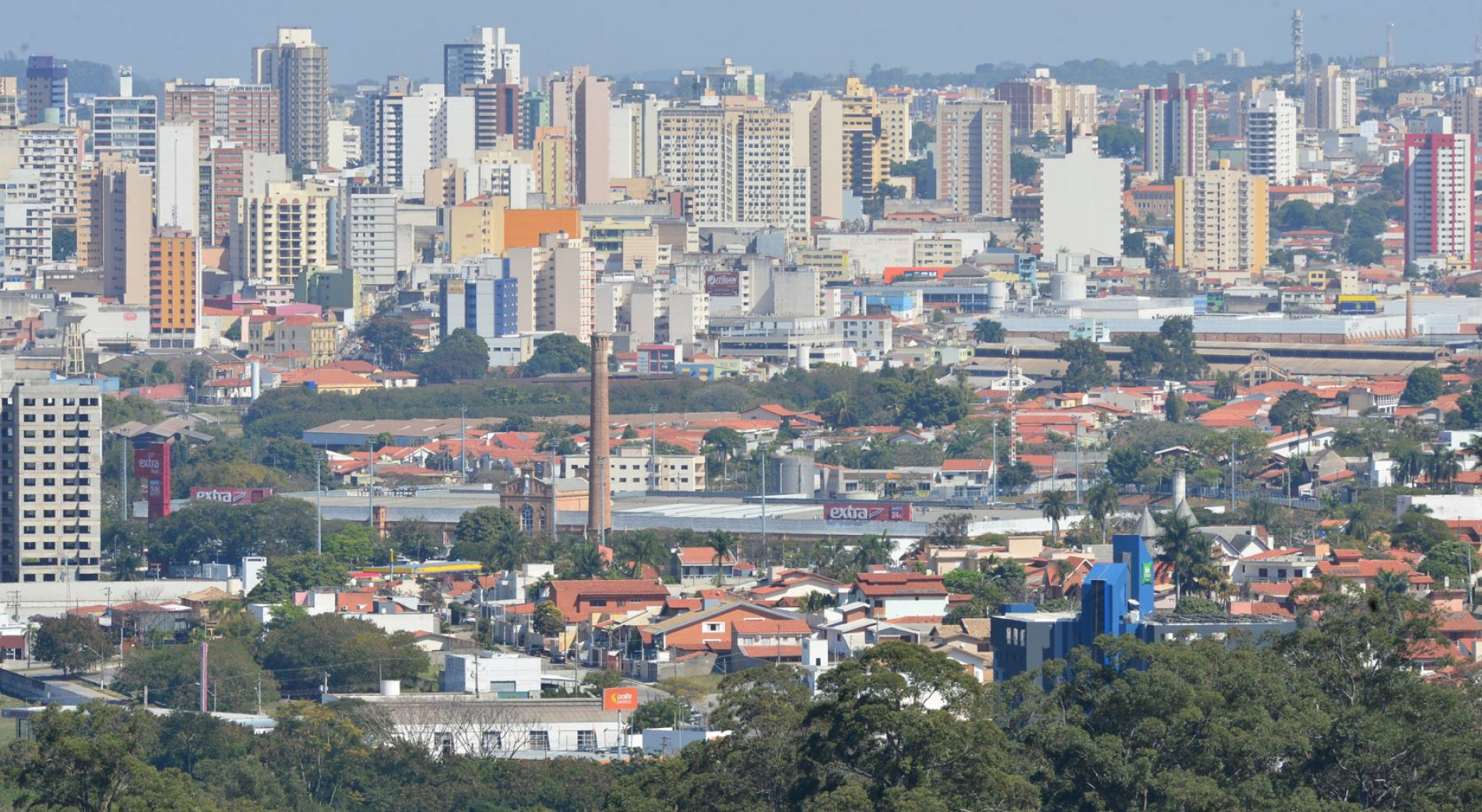 Vista aérea da cidade de Sorocaba.