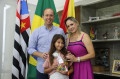 Júlia Amaral, de 10 anos, conheceu o Gabinete do Prefeito. - DIVULGAÇÃO / SECOM SOROCABA
