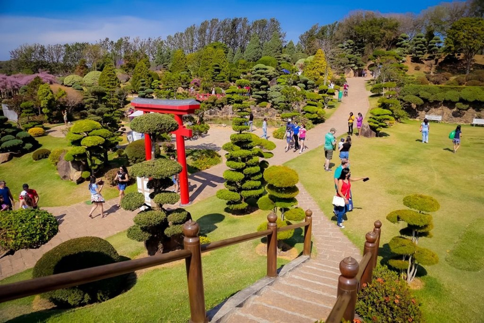 O complexo conta com um dos maiores jardins japoneses do Brasil.