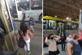 Mun&iacute;cipe mostra o &ocirc;nibus parando fora da plataforma - Arquivo pessoal