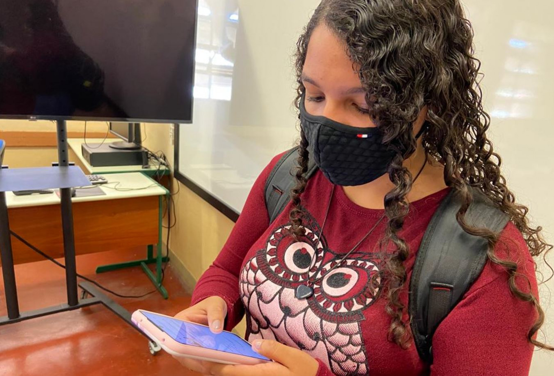 Grazielly dos Santos Almeida, de 15 anos, aproveitou a oportunidade.