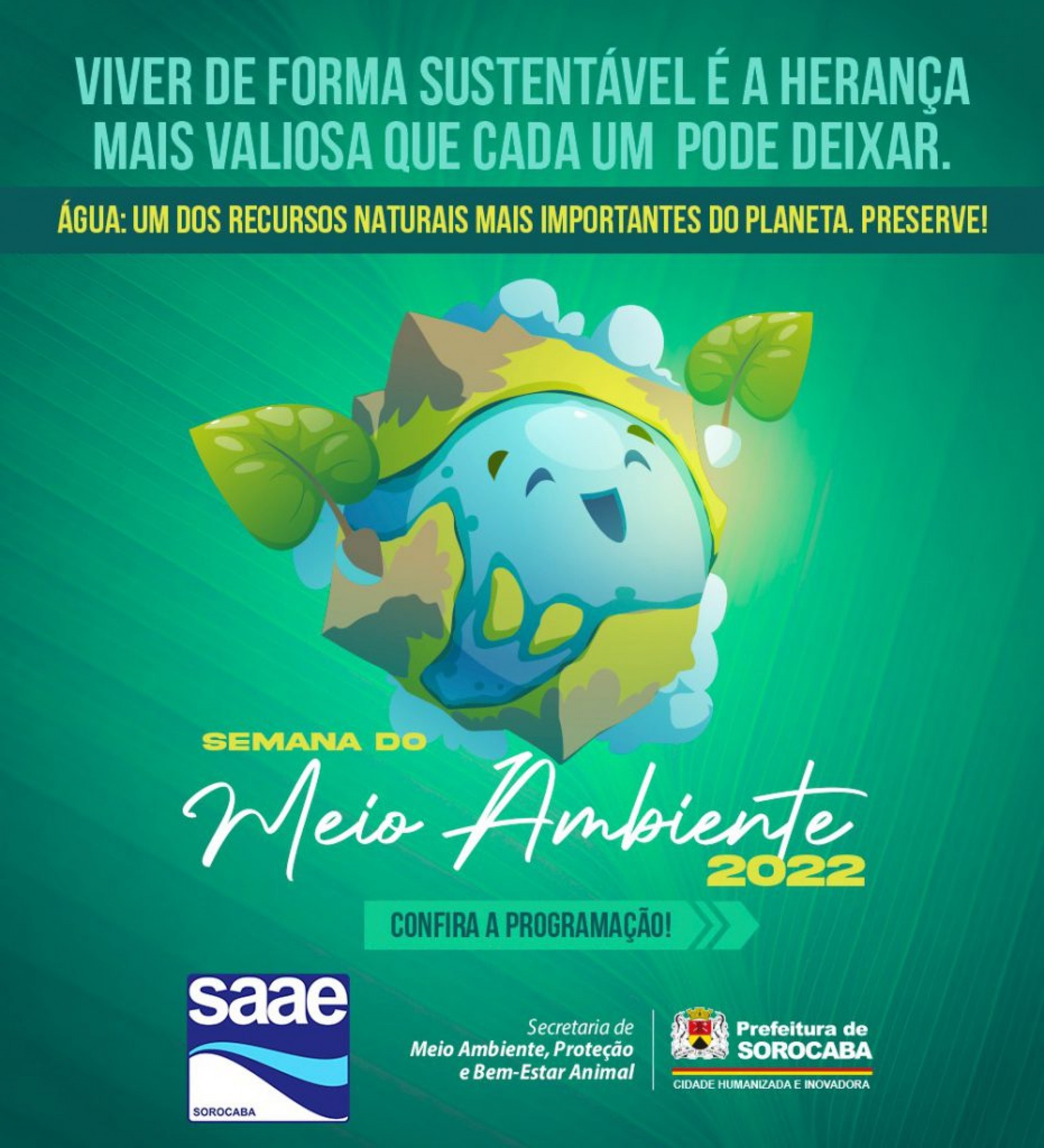 Sorocaba terá Semana do Meio Ambiente por conta do Dia Mundial, com diversas atividades.