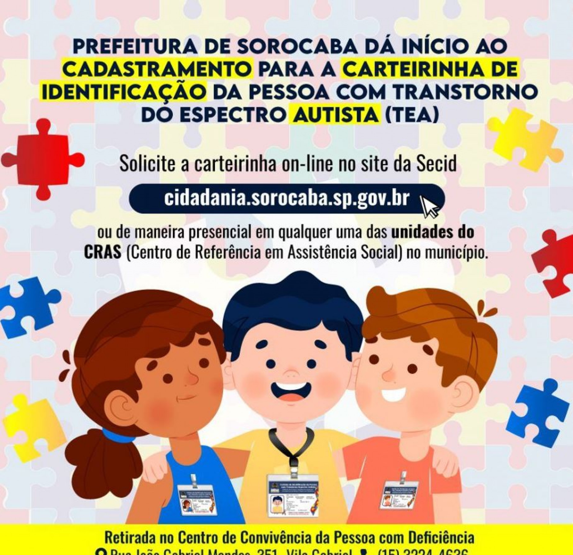 A carteirinha dará acesso rápido a serviços essenciais.