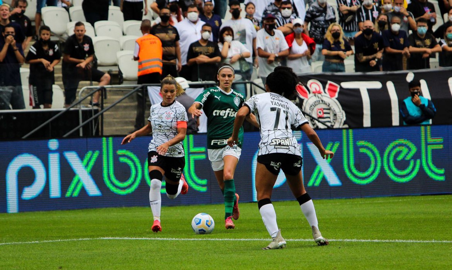 Jogadoras do time de futebol feminino do Corinthians
