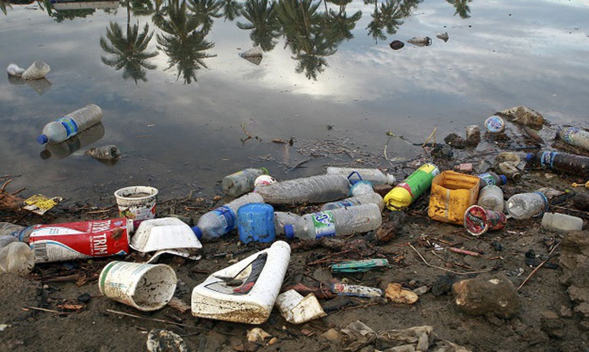  According to the world bank in a preliminary report findings on poverty calculates the poverty line at 0.88 cents a day whilst 49.9% people live below poverty line in Timor-Leste. Most waste is dumped directly onto pavements and garbage are seldom collected. Rivers filled wih plastic will spill the waste near and into the sea. Photo by Martine Perret/UNMIT 3 December 2008
    