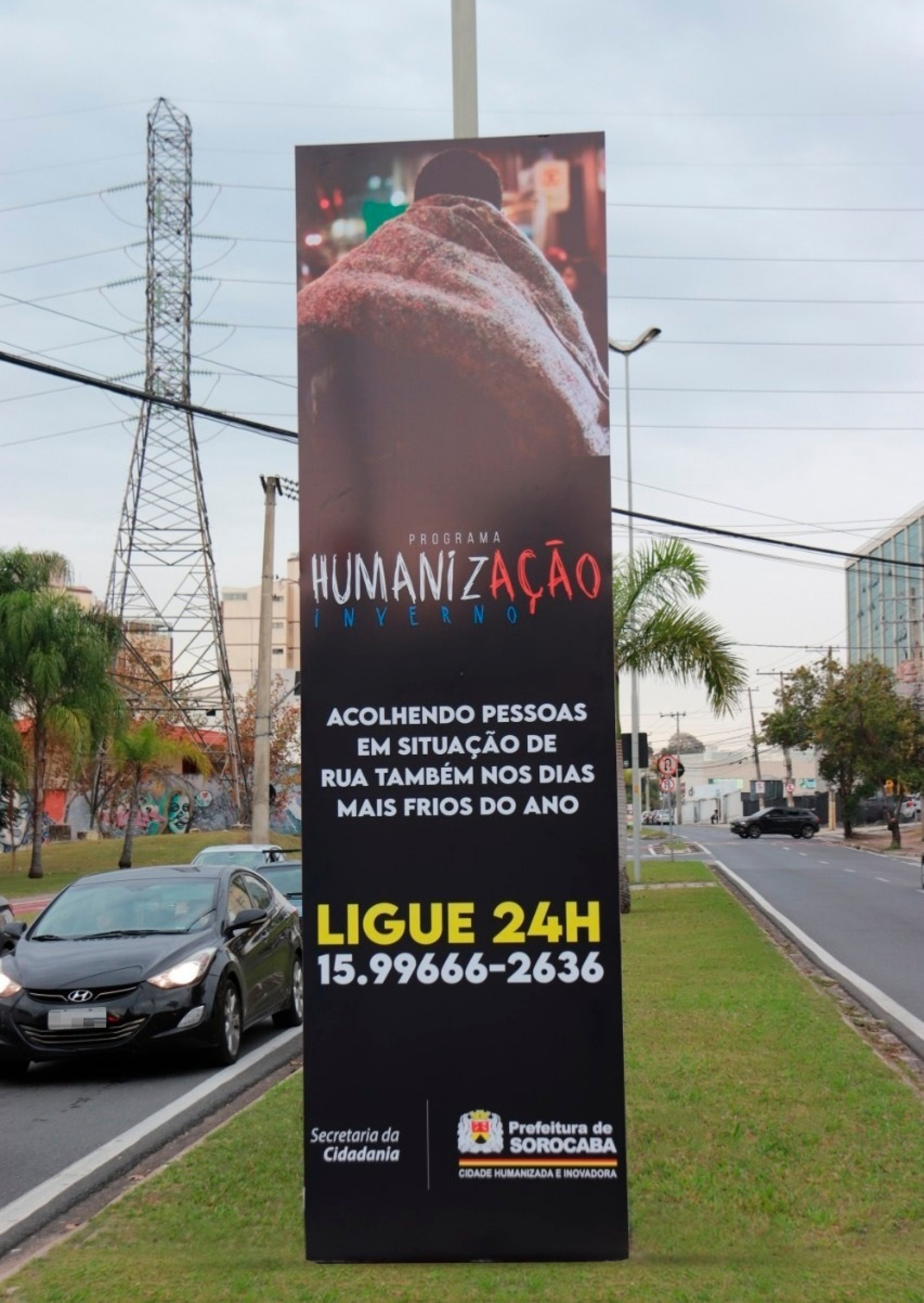 Número de contato estará visível nos painéis a fim de facilitar a solicitação.