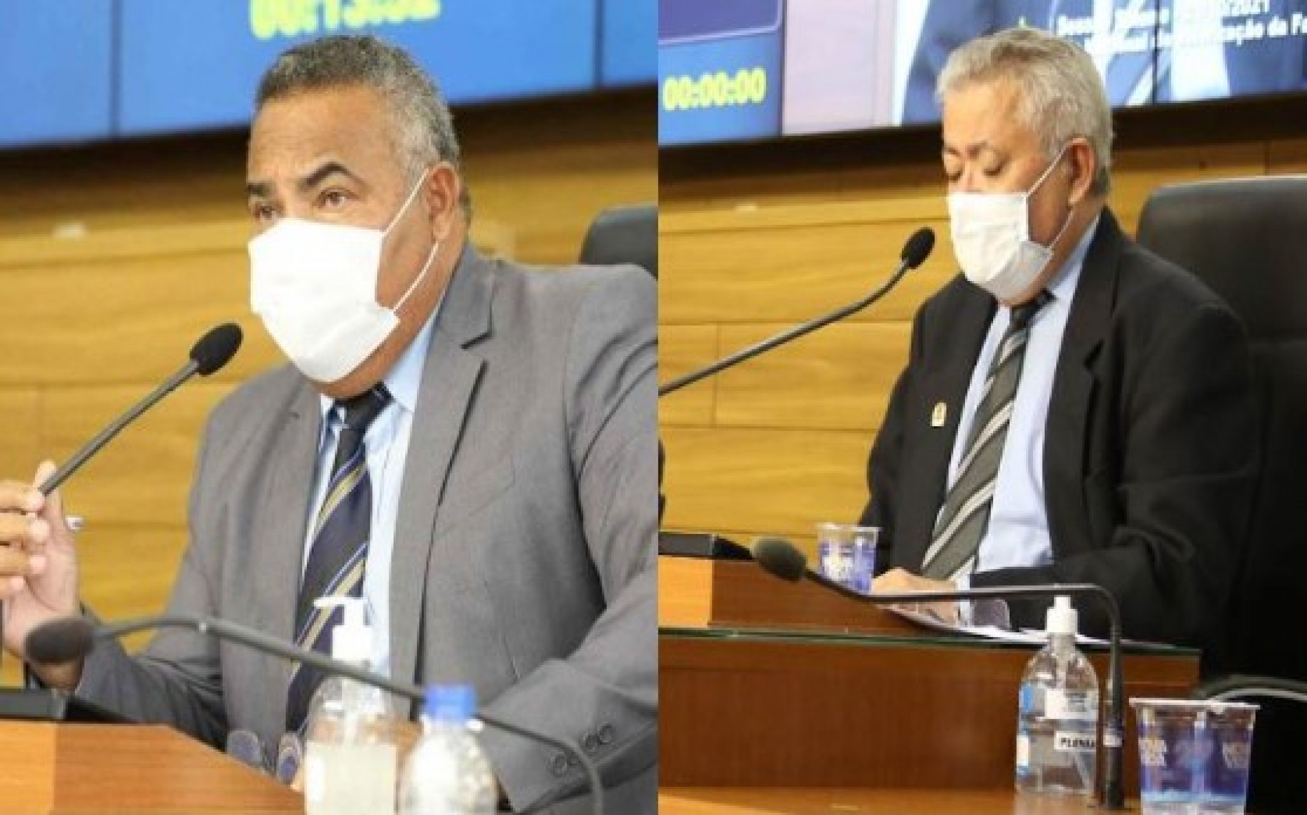 O presidente(&agrave; esquerda) ser&aacute; substitu&iacute;do pelo vice(&agrave; direita)