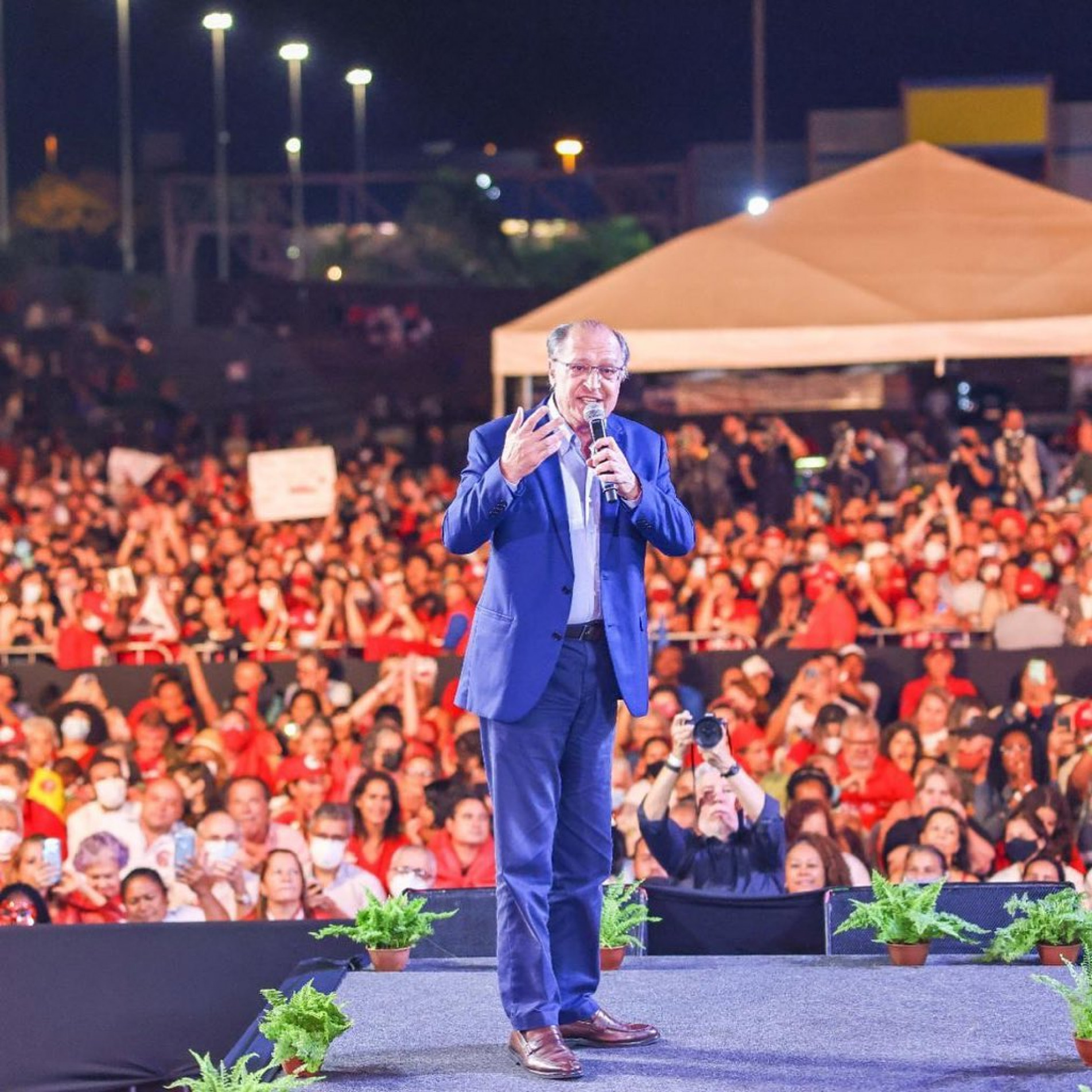 Alckmin foi vaiado em ato de apoio a Lula em Natal 