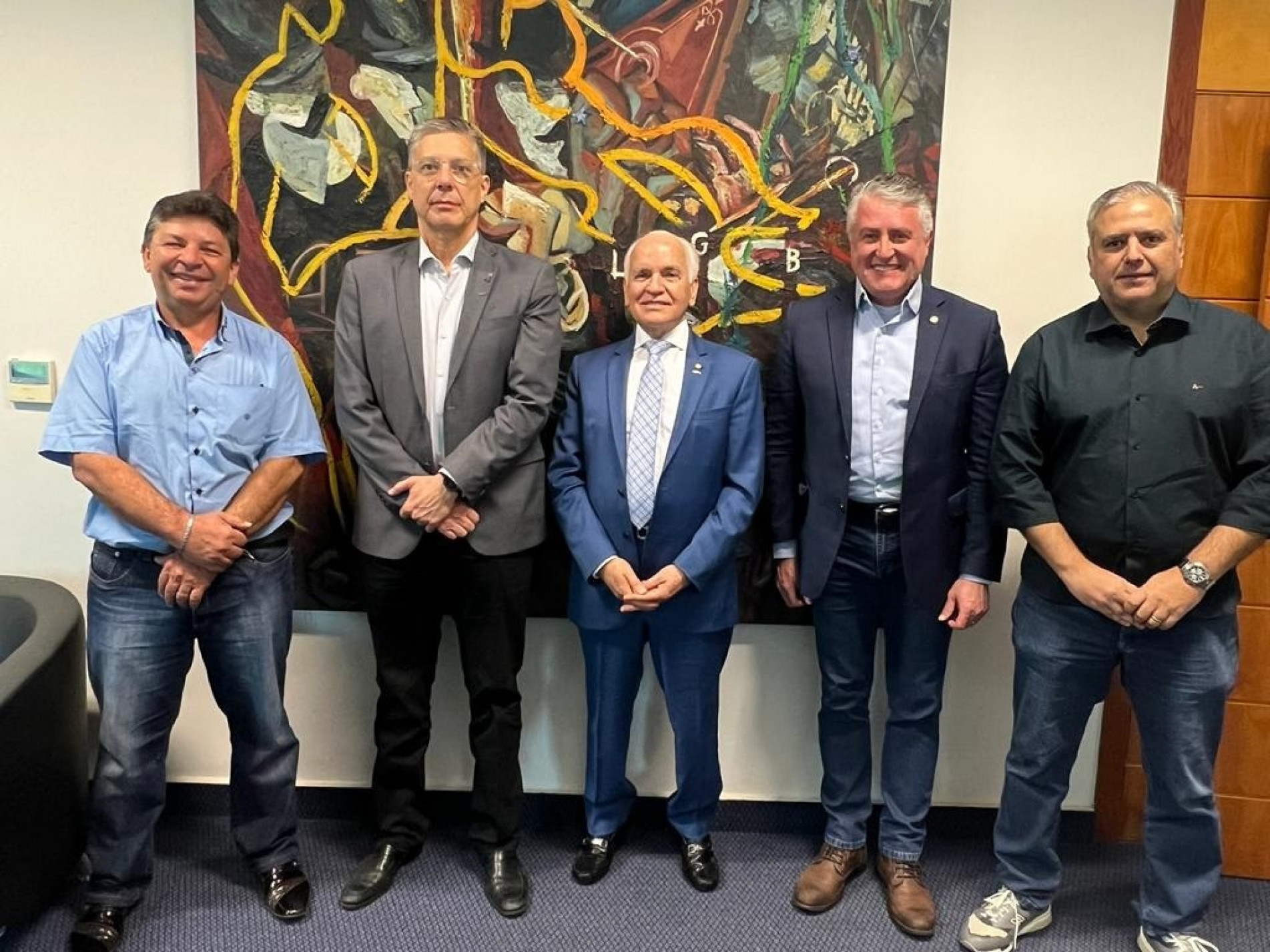 Na foto, José Irã da Silva, Guiga Peixoto, Gilberto Nascimento, Farto Neto, Marco Aurélio Laham Dottore
