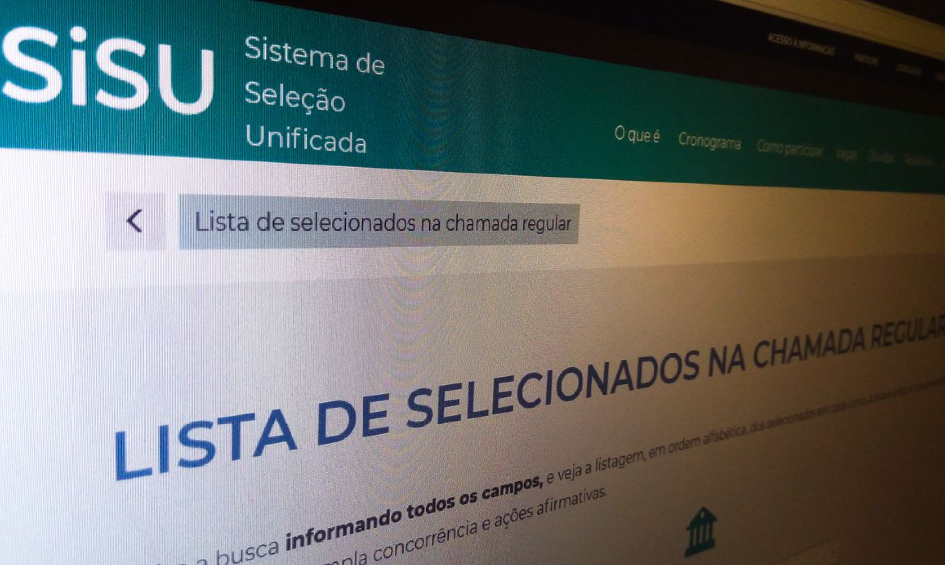  resultado do Sisu, educa....o. MEC
    