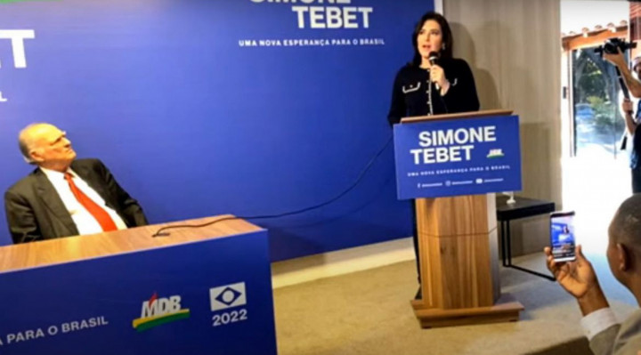 O MDB confirmou o nome da senadora Simone Tebet para a corrida ao Planalto 