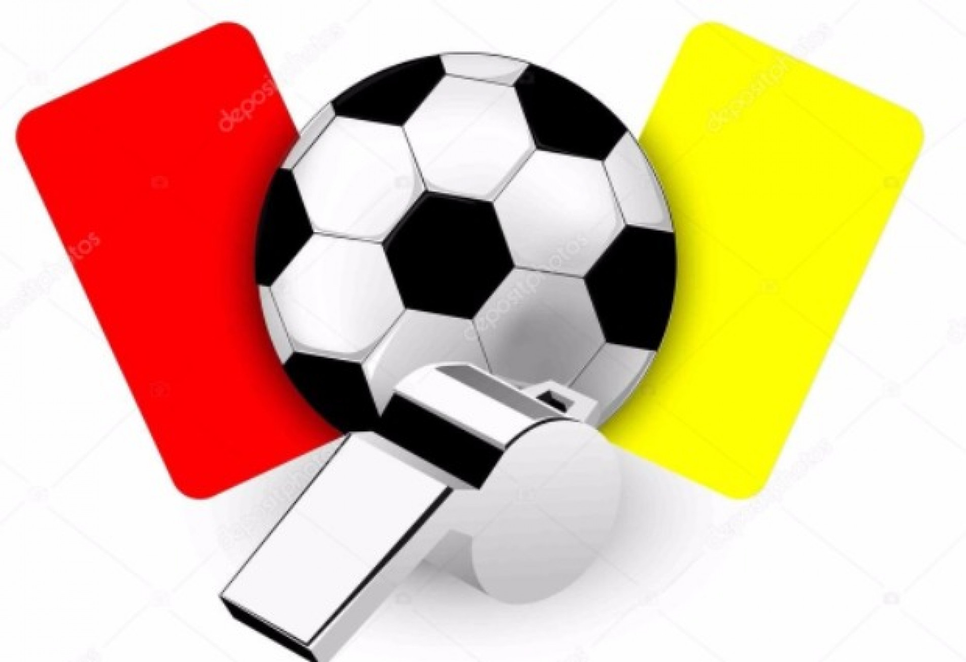 Apito e cartões dde futebol