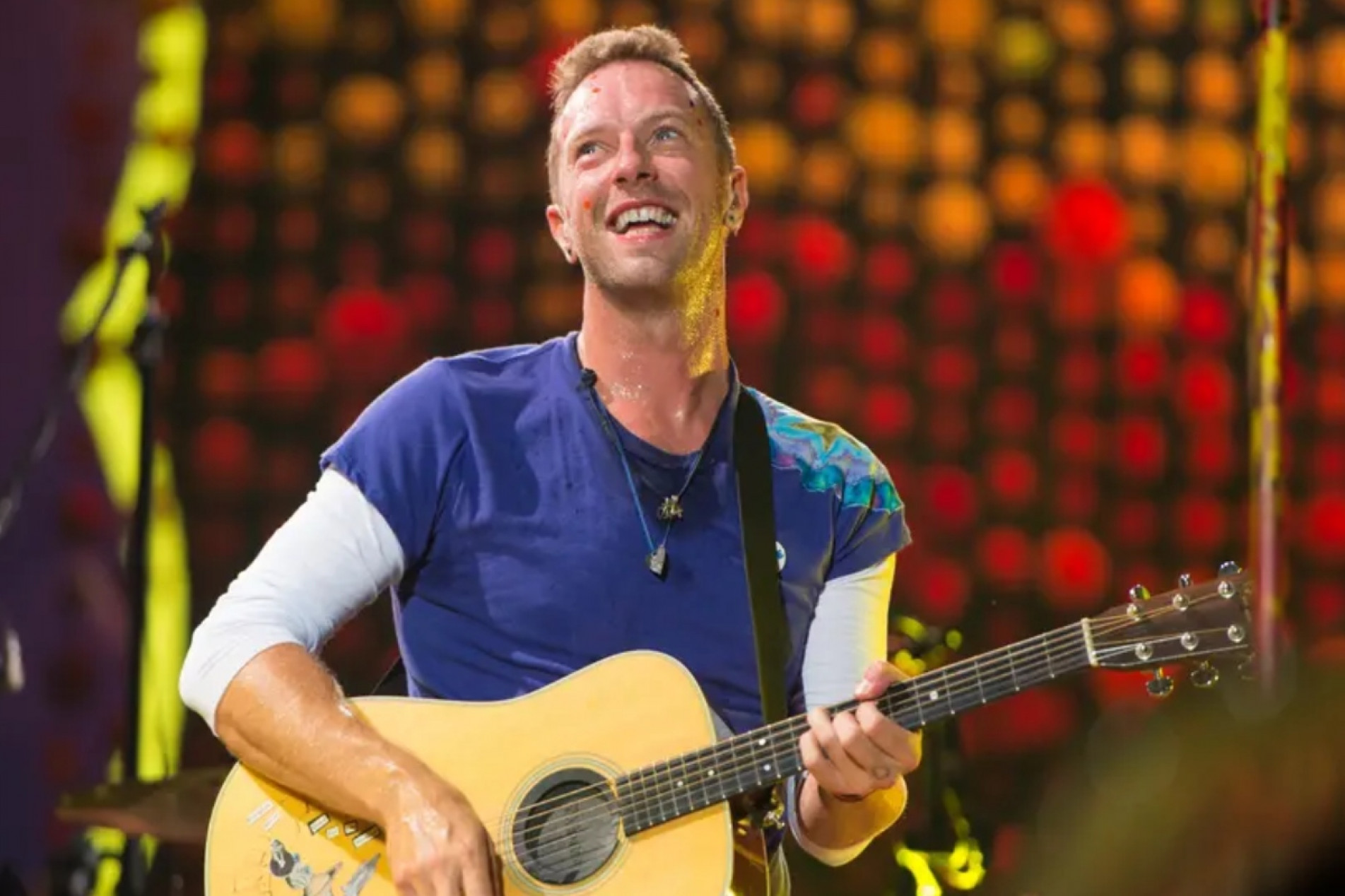 Chris Martin &eacute; o vocalista e l&iacute;der da banda brit&acirc;nica