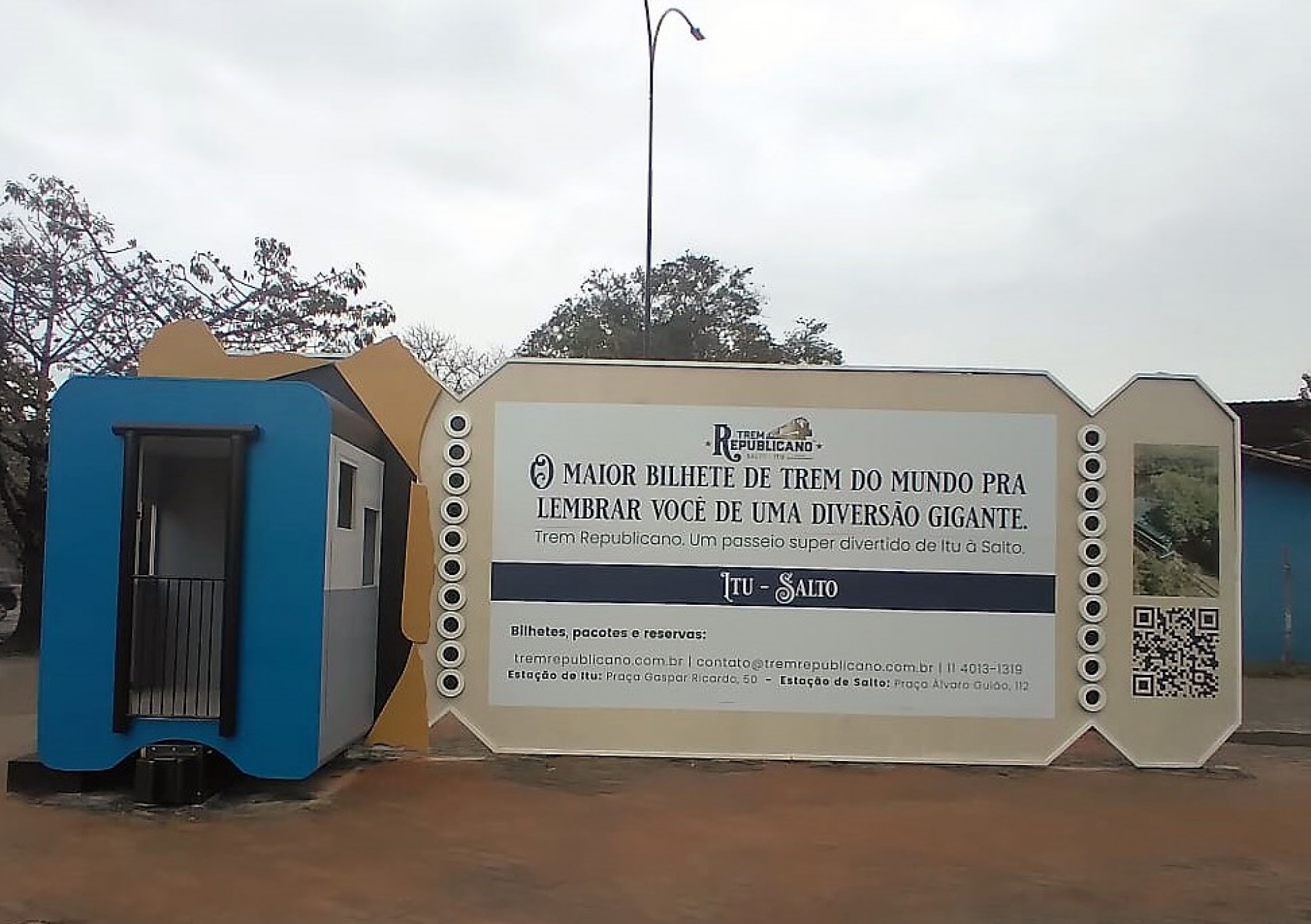 O maior bilhete de trem do mundo: Atração do Trem Republicano, em Itu, a cidade dos exageros