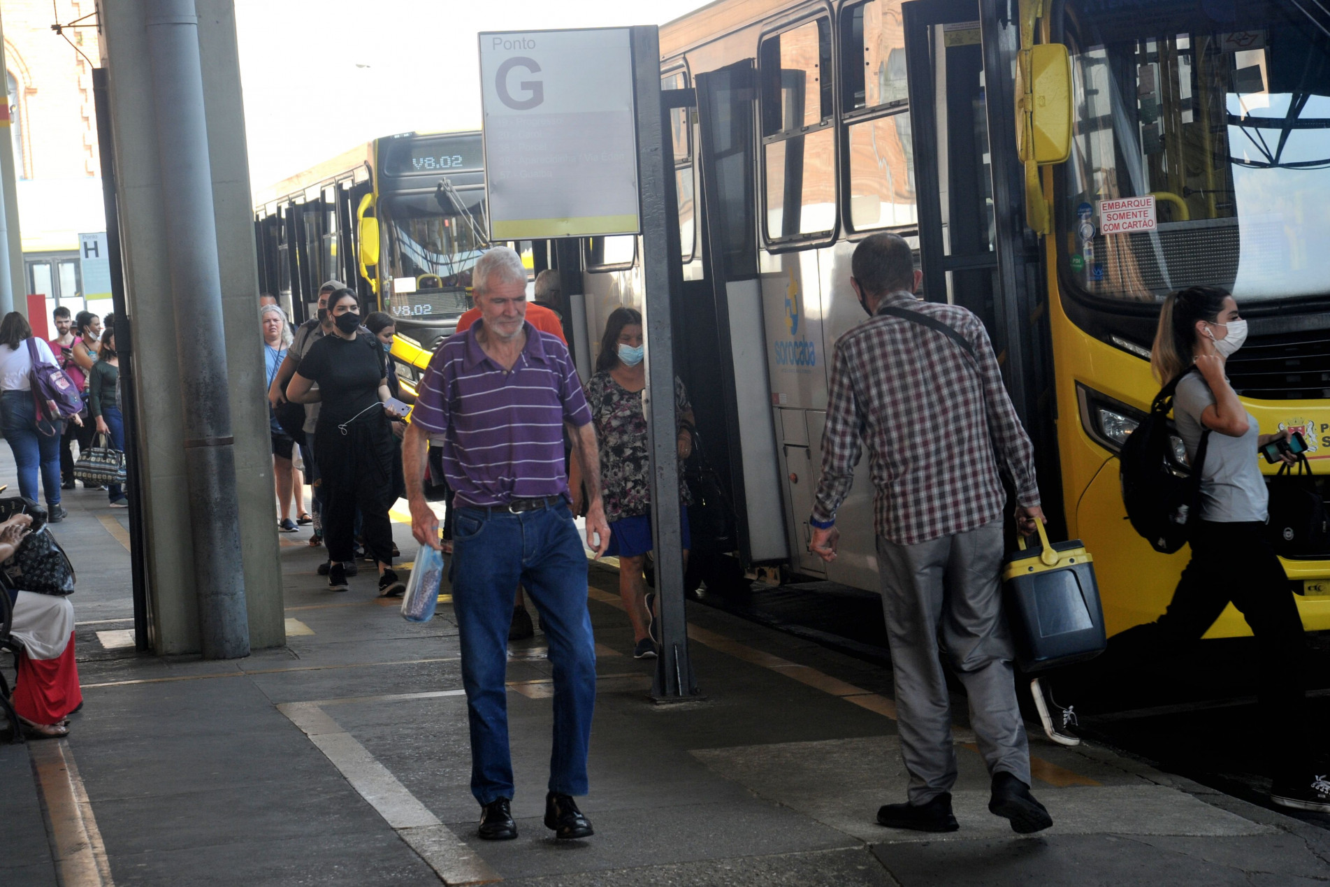 Passageiros do transporte coletivo de Sorocaba