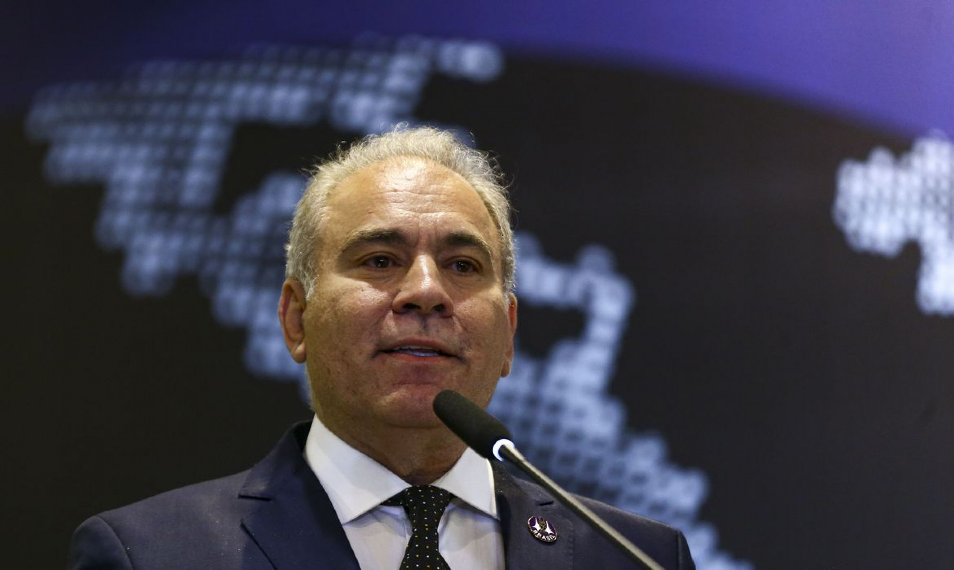 O ministro da Saúde, Marcelo Queiroga, durante a abertura do seminário O Futuro da Indústria Farmacêutica no Brasil, no Palácio Itamaraty