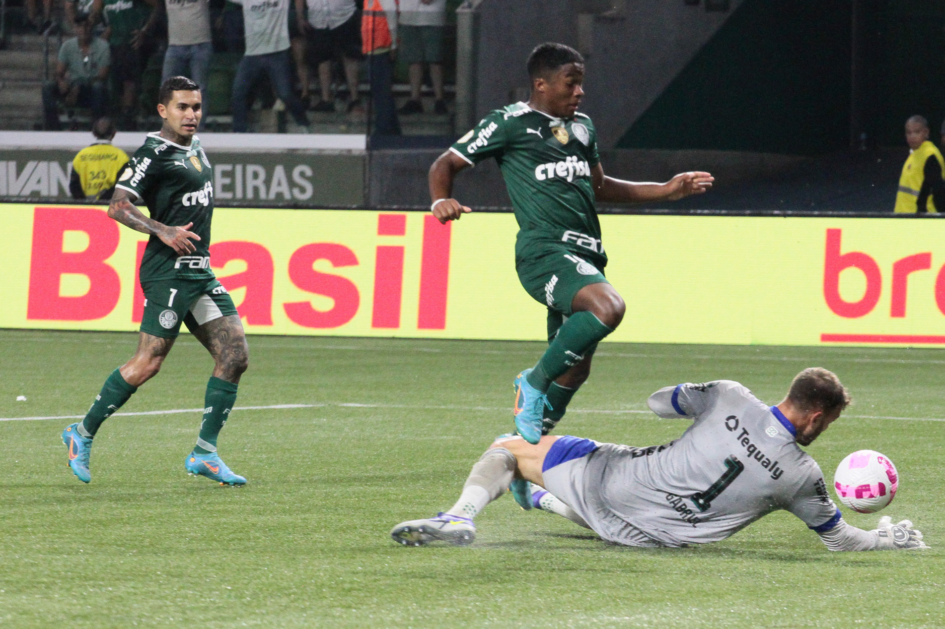 Joia alviverde de 16 anos entrou no segundo tempo