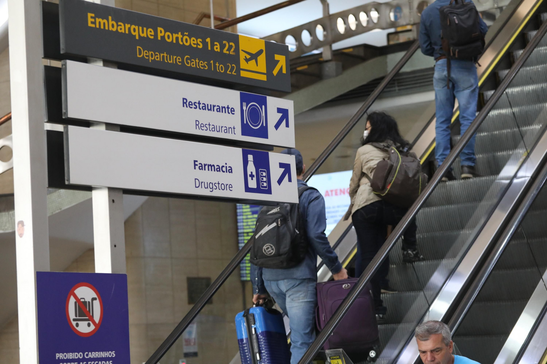 Movimentação no Aeroporto de Congonhas em São Paulo (SP)