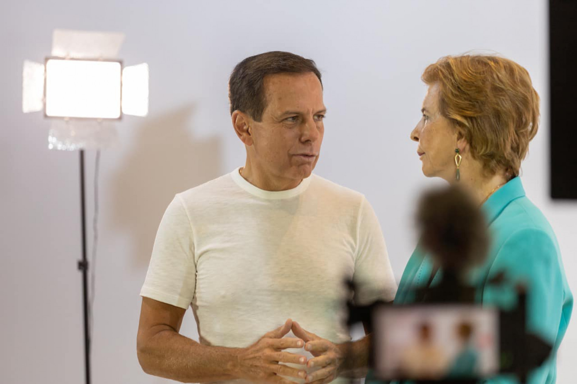 João Dória, ex-governador de São Paulo, ao lado de Yeda Crusius, do PSDB