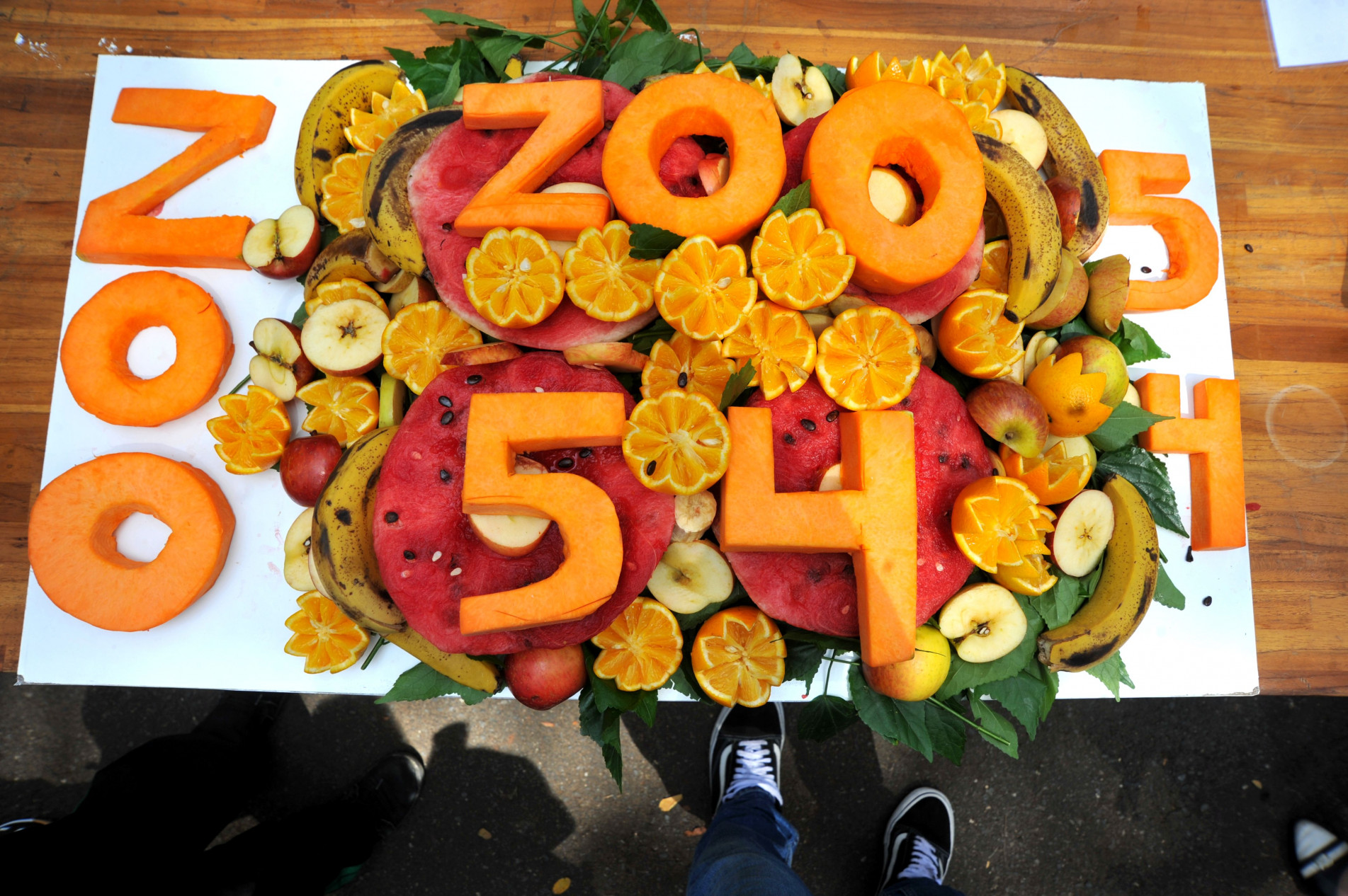 Um dos bolos preparados pelos alunos