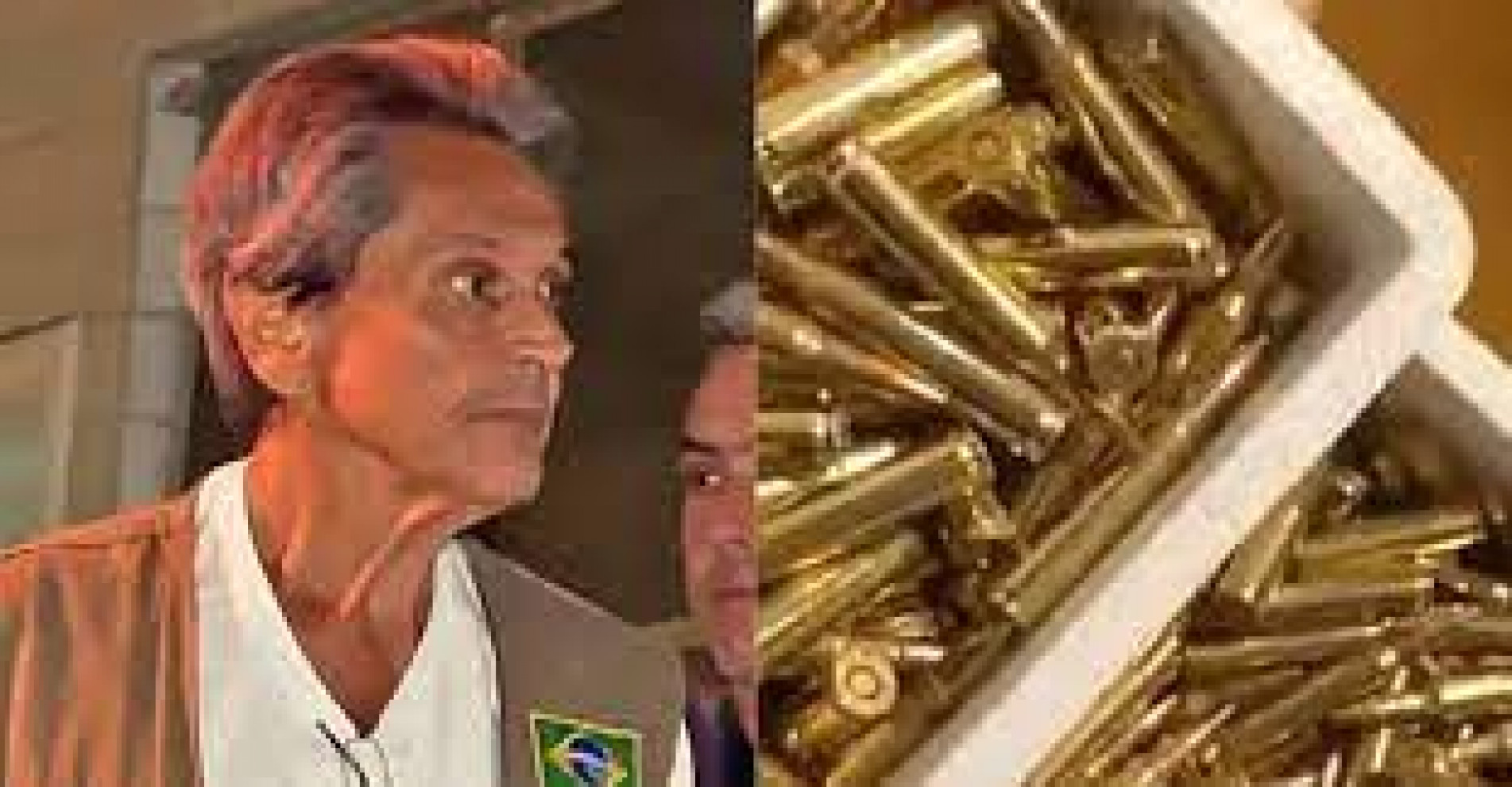 Ex-deputado Roberto Jefferson e parte do seu arsenal