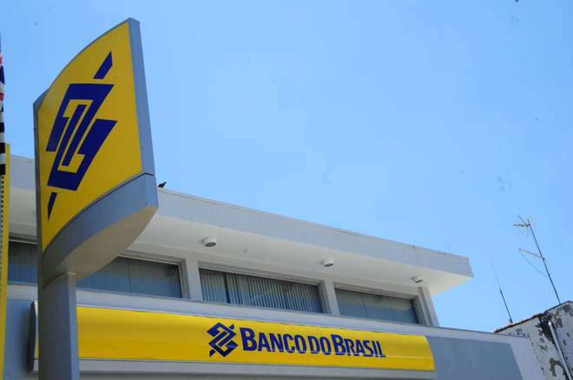 Fachada da agência do Banco do Brasil