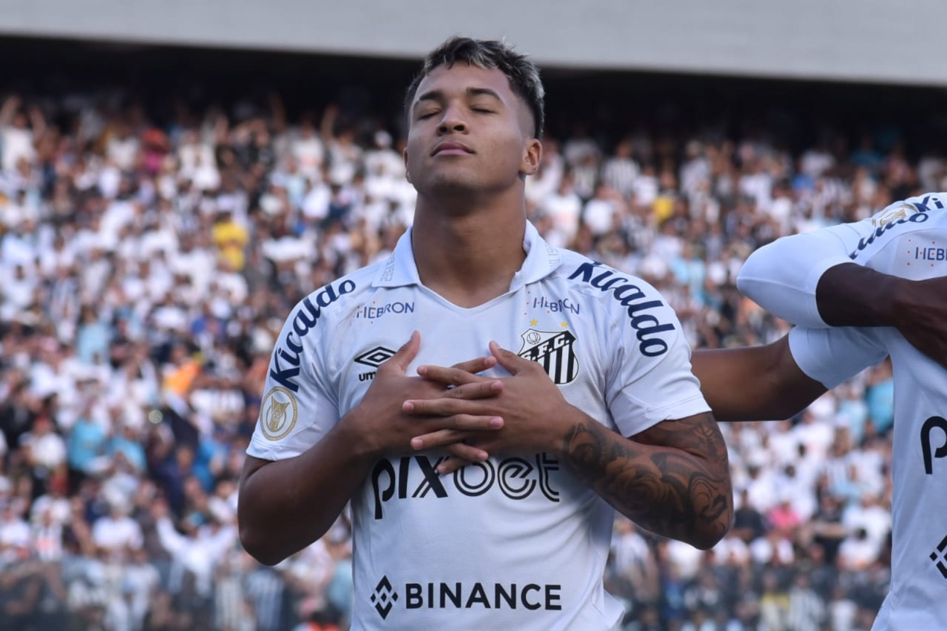 Marcos Leonardo, o ML9, marcou o gol santista