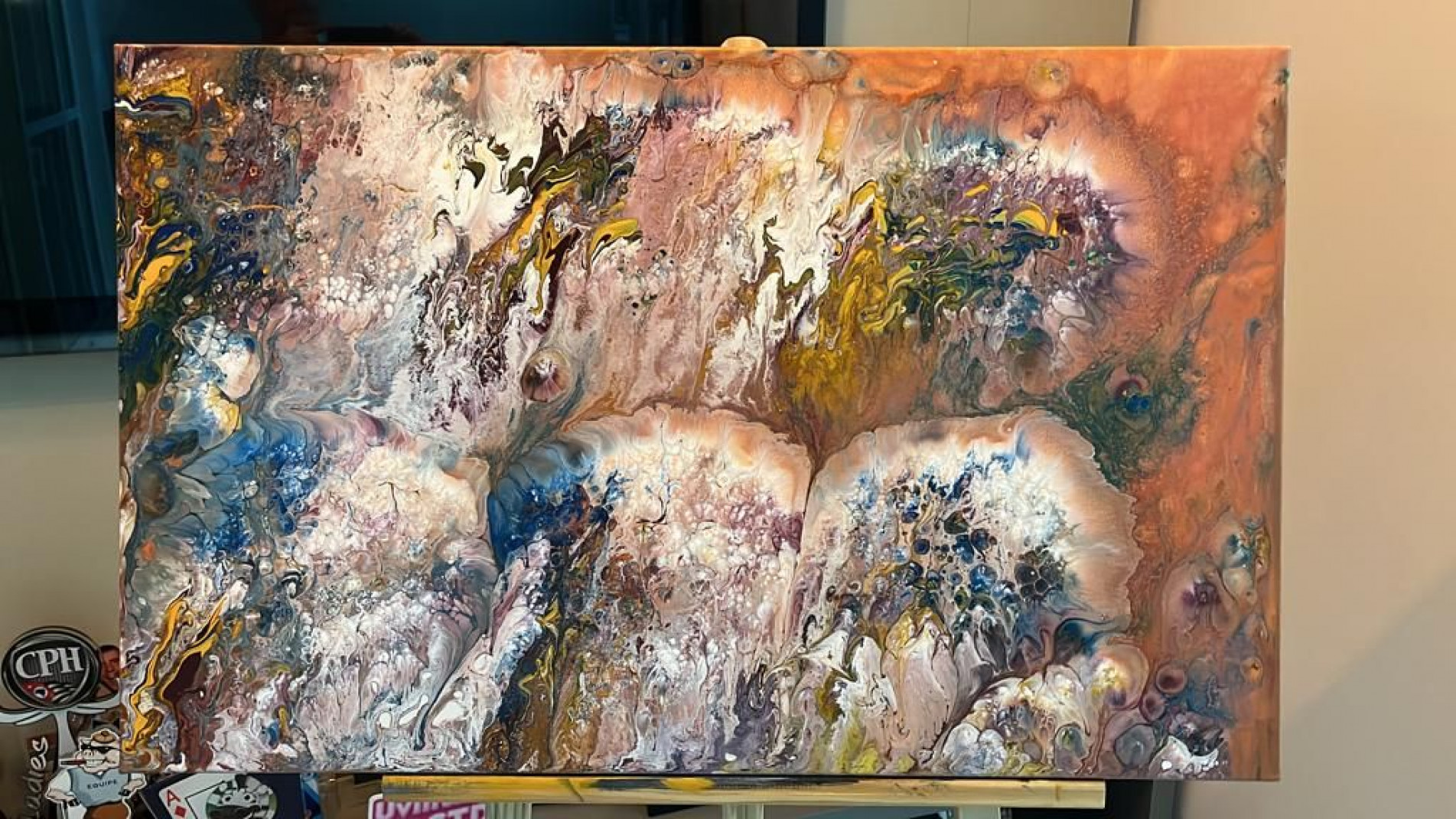 Walter Pilão retomou a pintura após a aposentadoria, impulsionado pela família