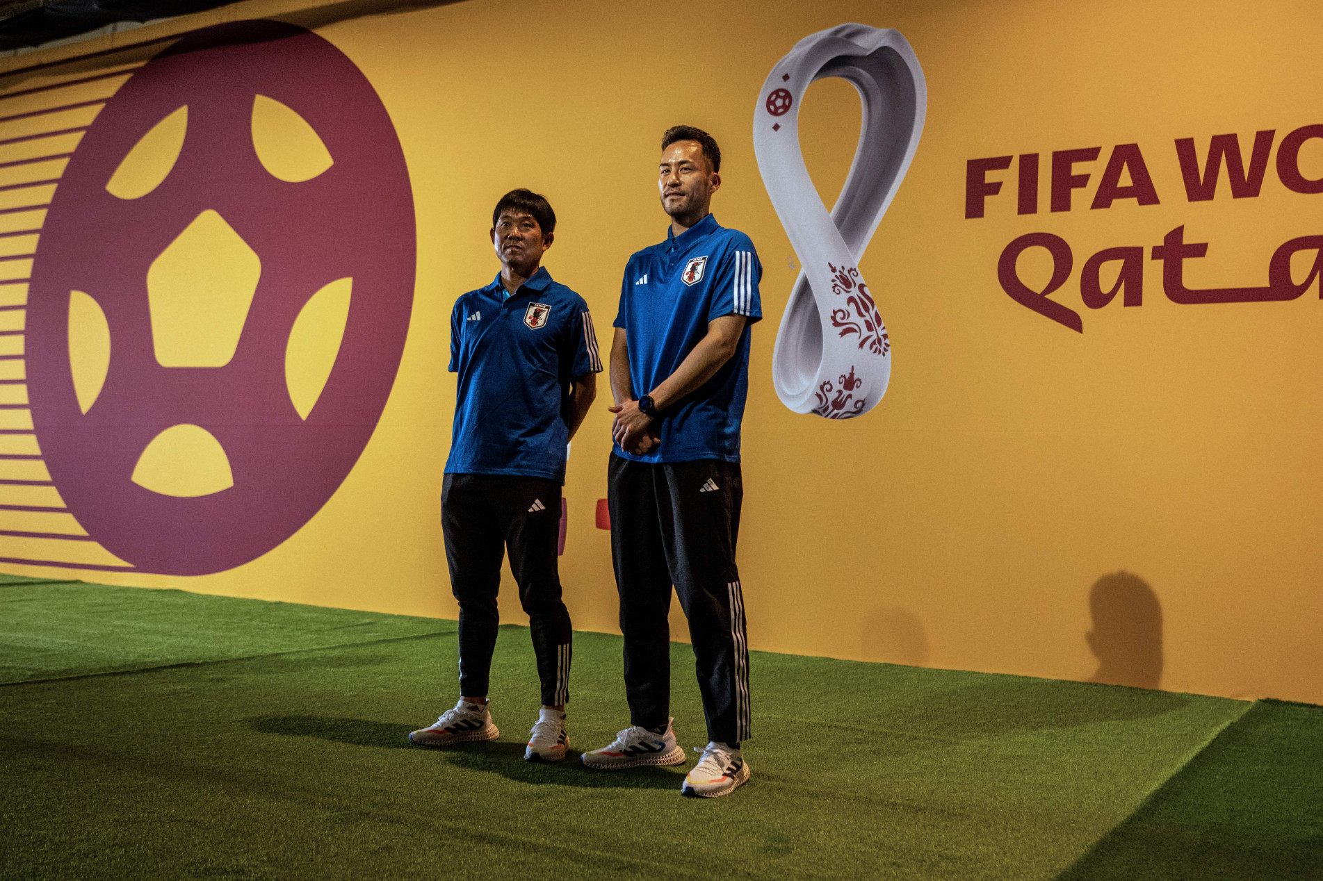 O técnico Hajime Moriyasu e seu capitão, Maya Yoshida